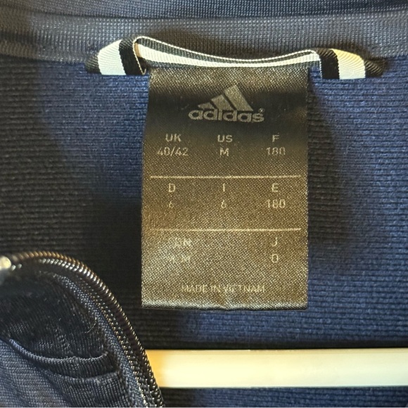 Vintage Adidas Men's Three Stripes Zip-up Track Jacket Size Medium - Picture 3 of 4